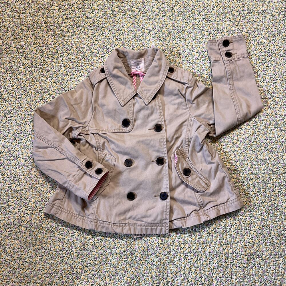 LAND'S END KHAKI COLOR GIRLS COAT SIZE 5/6 GUC